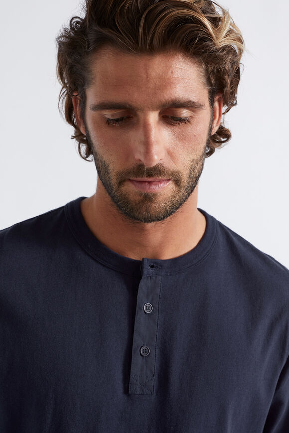 Henley Tee  Midnight Blue  hi-res