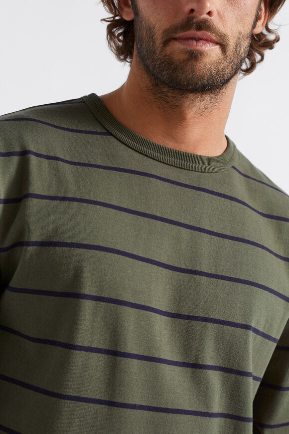 Stripe Tee  Dark Khaki  hi-res