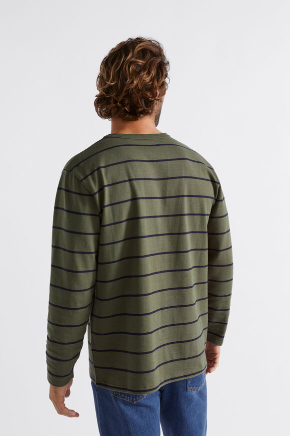 Stripe Tee  Dark Khaki  hi-res