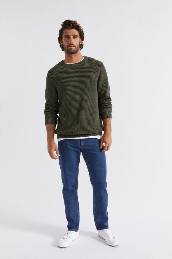 Raglan Knit Sweater  Dark Khaki  hi-res