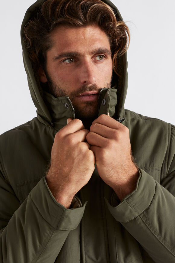 Hooded Parka  Dark Khaki  hi-res