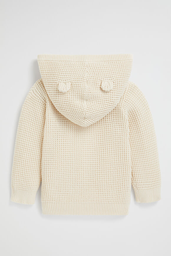 Waffle Zip Knit  Rich Cream  hi-res
