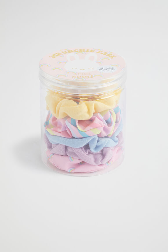 Bunny Rainbow Scrunchie Pack  Multi  hi-res