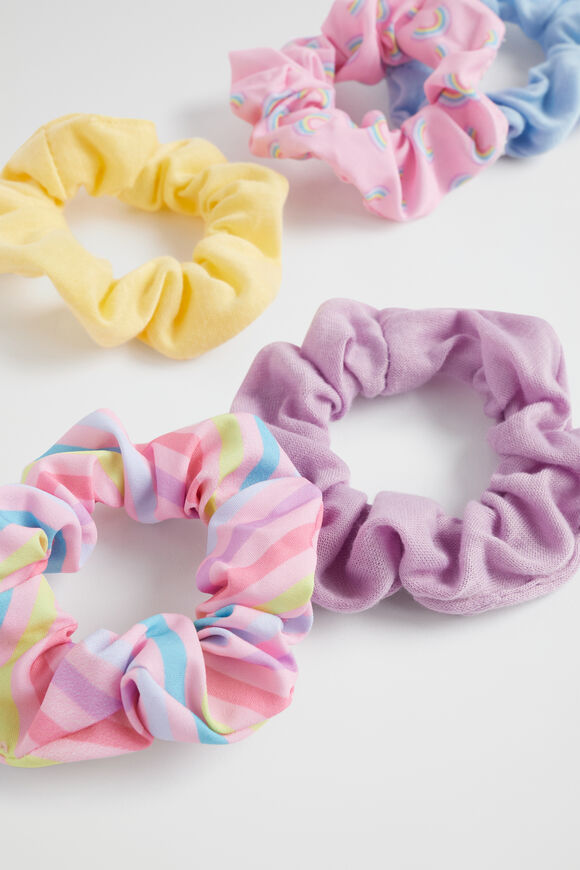 Bunny Rainbow Scrunchie Pack  Multi  hi-res