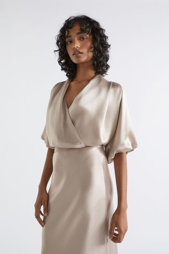 Satin Drape Blouse  Light Storm  hi-res