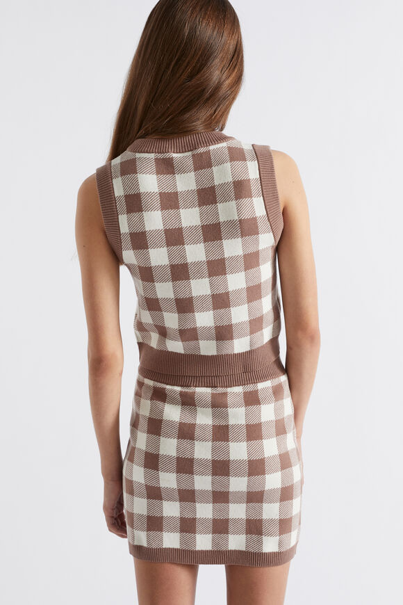 Check Vest  Cocoa Check  hi-res