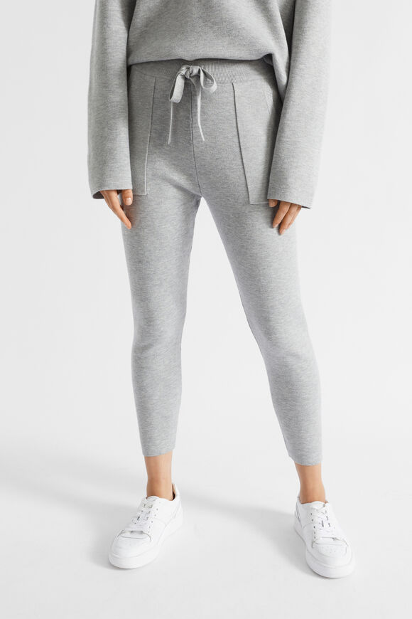 Double Knit Trackpant  Silver Marle  hi-res