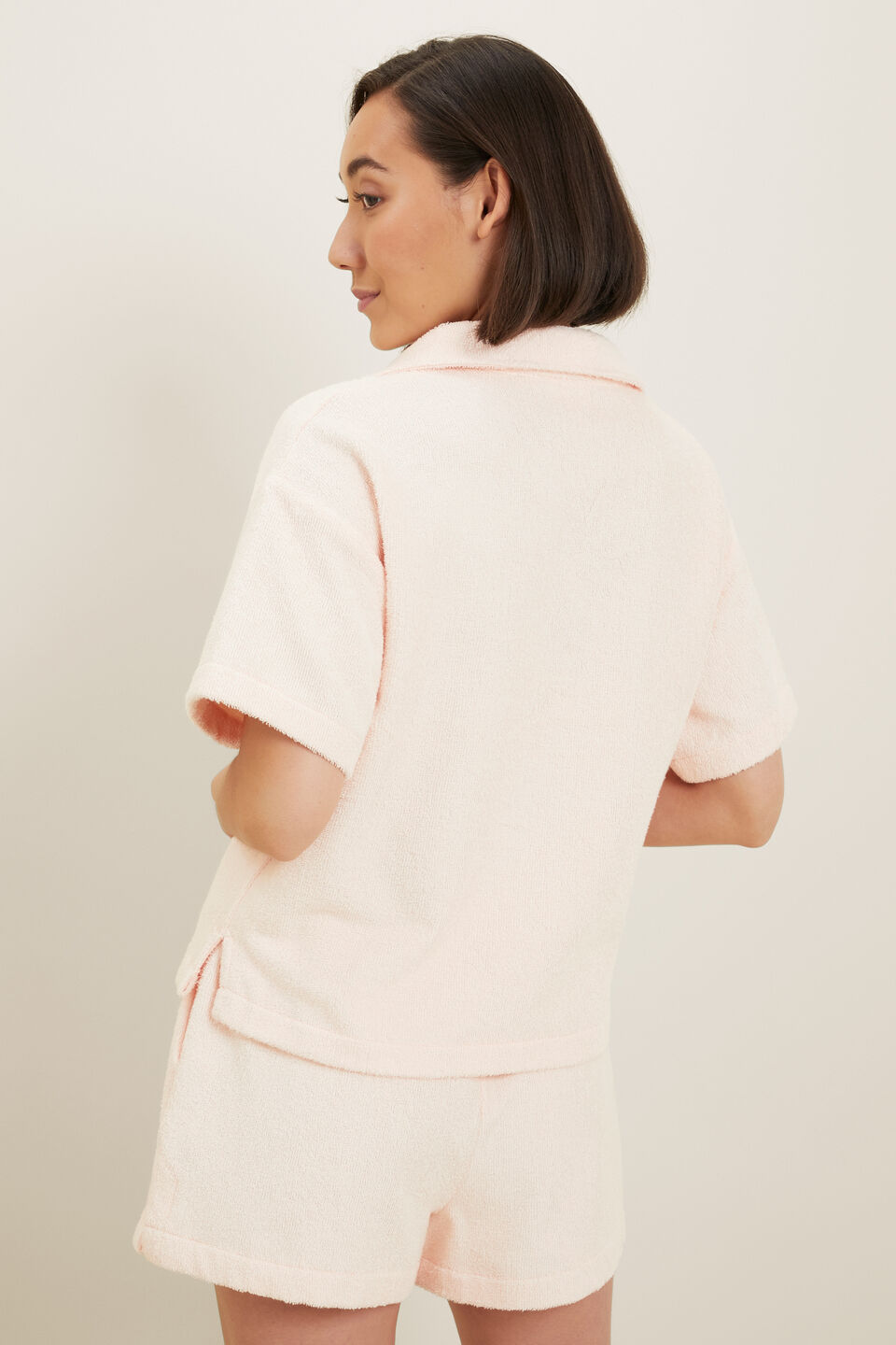 Terry Polo Top  Pale Blossom