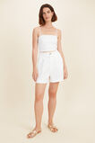 Linen Ruched Top  Whisper White  hi-res