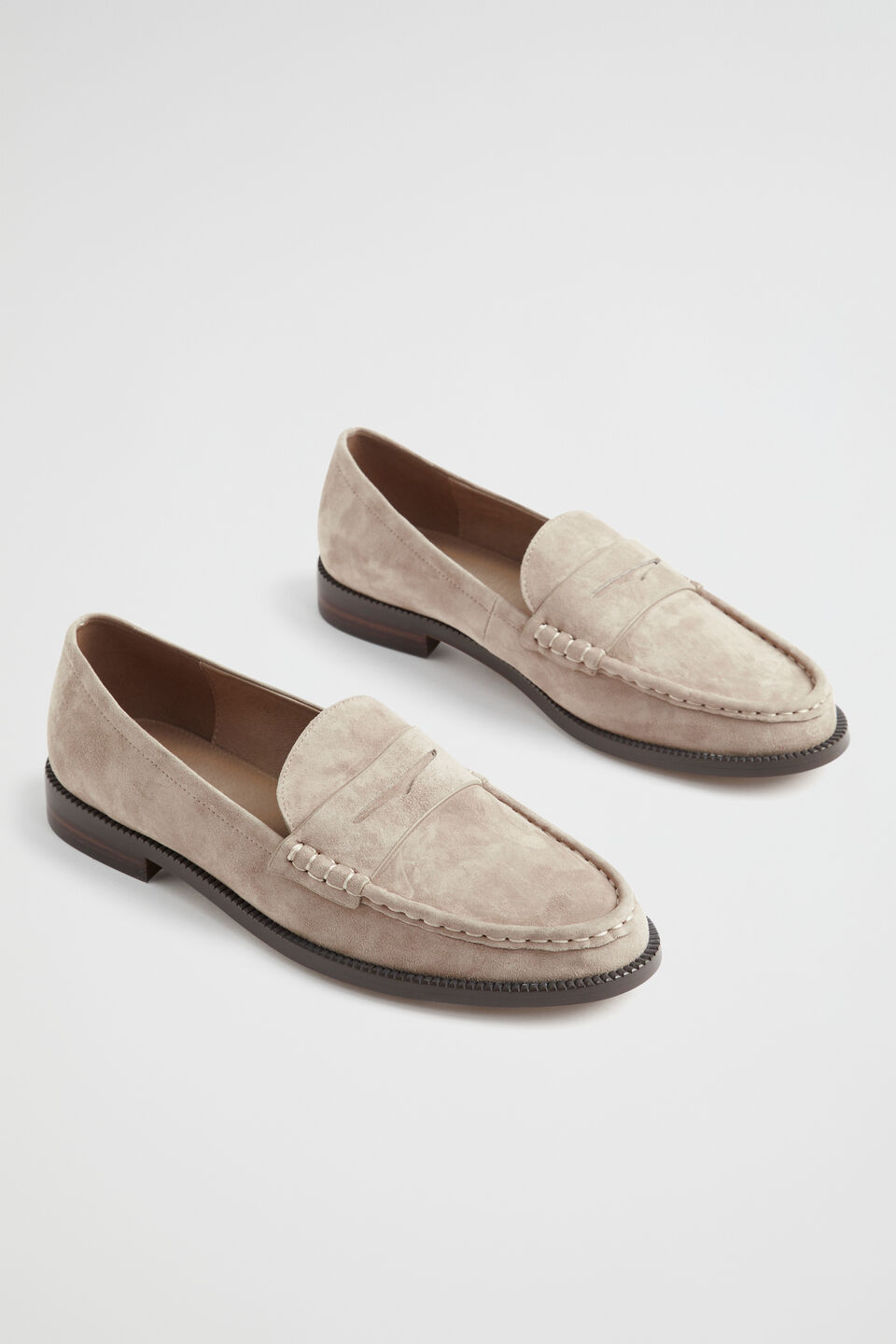 Kendall Leather Penny Loafer  Storm Suede