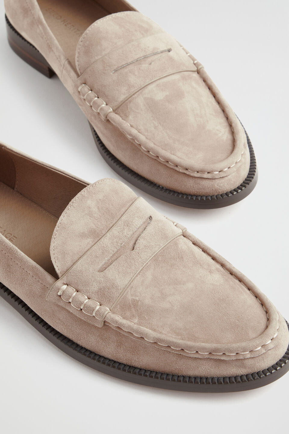 Kendall Leather Penny Loafer  Storm Suede
