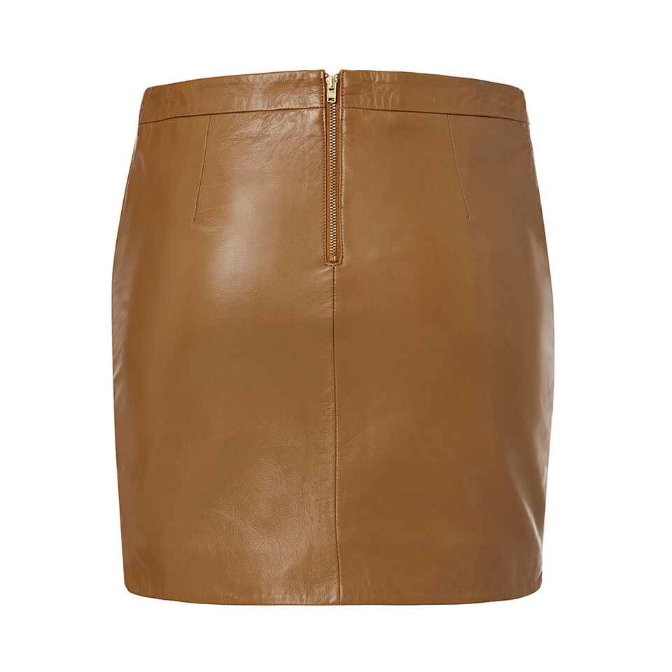 Collection Leather Wrap Skirt  