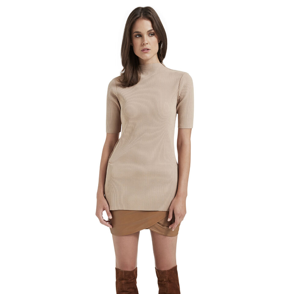 Collection Leather Wrap Skirt  