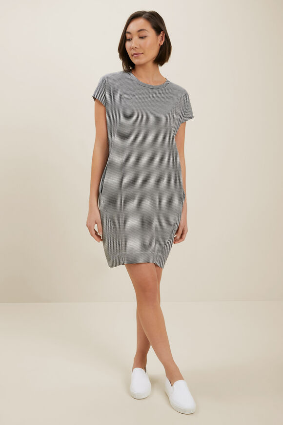 Tee Dress  Mono Stripe  hi-res