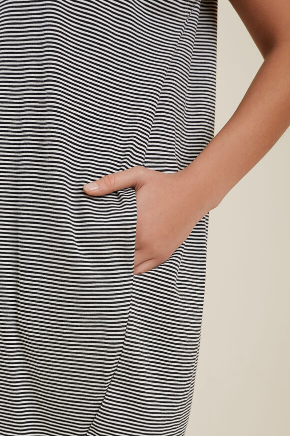 Tee Dress  Mono Stripe  hi-res