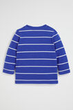 Core Logo Rugby Tee  True Cobalt Stripe  hi-res
