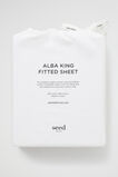 Alba Queen Fitted Sheet  White  hi-res