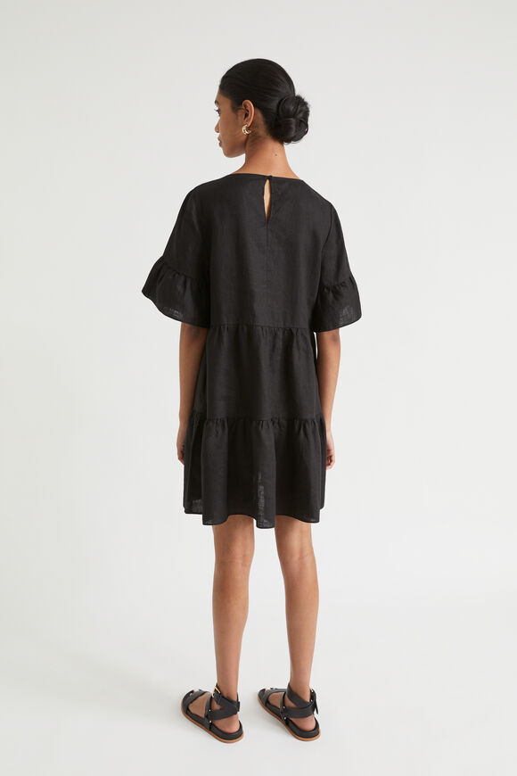 Core Linen Mini Dress  Black  hi-res