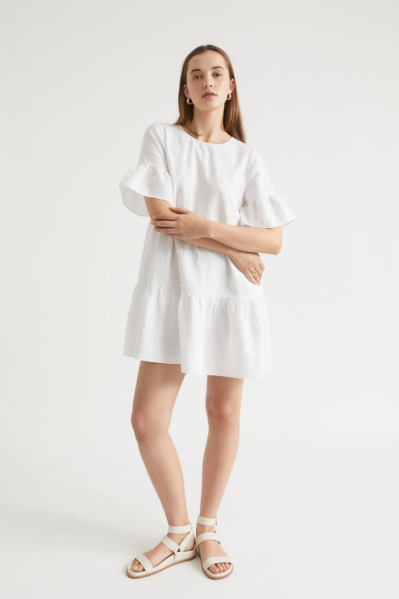 Core Linen Mini Dress  Whisper White  hi-res