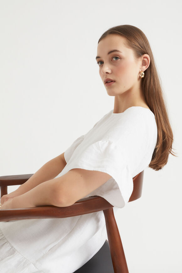 Core Linen Mini Dress  Whisper White  hi-res