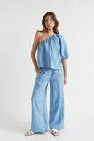 Core Linen Waisted Pant  Soft Cobalt  hi-res