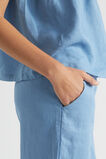 Core Linen Waisted Pant  Soft Cobalt  hi-res