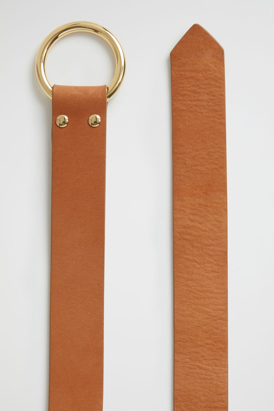 Ava Leather Ring Belt  Toffee
