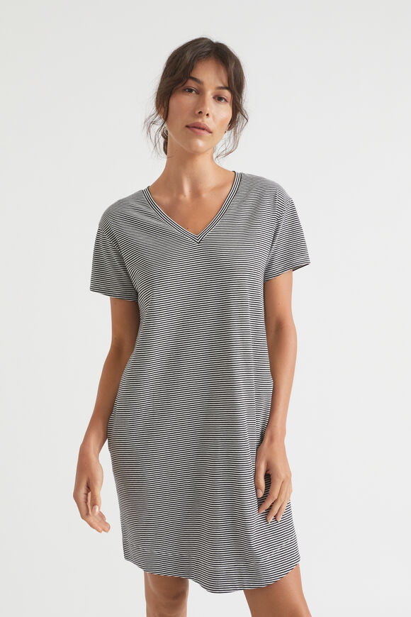 Core Tee Dress  Mono Stripe  hi-res