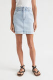 Core Denim Paperbag Mini Skirt  Ice Blue Denim  hi-res