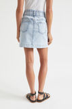 Core Denim Paperbag Mini Skirt  Ice Blue Denim  hi-res