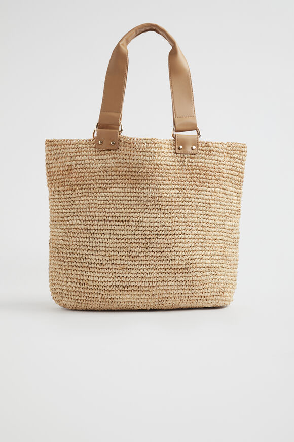 Raffia Slouch Tote  Natural Toffee  hi-res