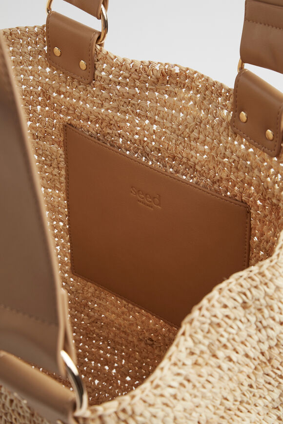 Raffia Slouch Tote  Natural Toffee  hi-res