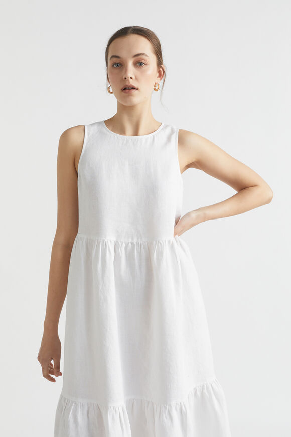 Core Linen Midi Dress  Whisper White  hi-res