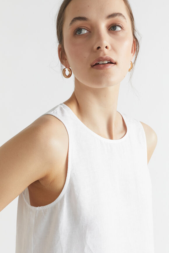 Core Linen Midi Dress  Whisper White  hi-res