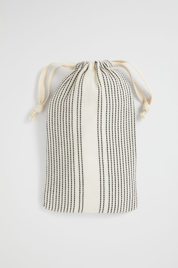 Textured Stripe Sarong  Black Stripe  hi-res