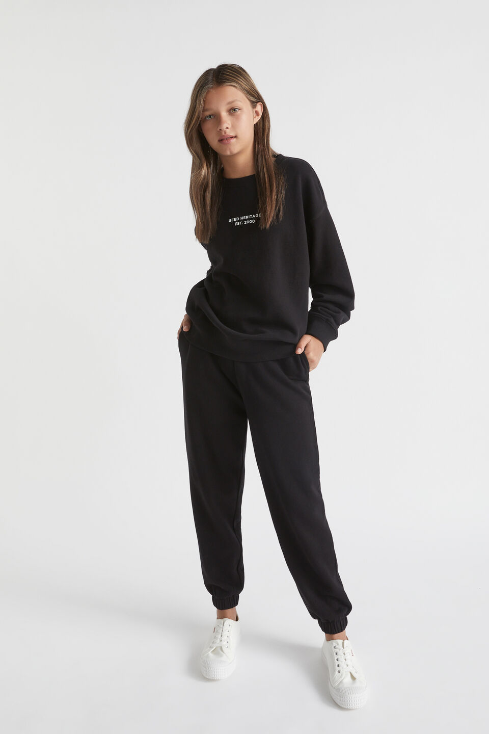 Core Relaxed Sweat  Black