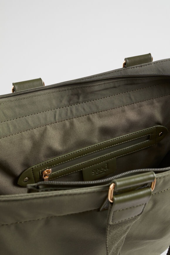 Heritage Logo Tote  Dark Fern  hi-res