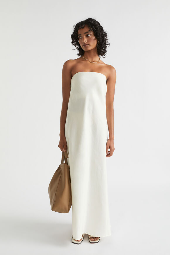 Rouched Leather Tote  Cashew  hi-res