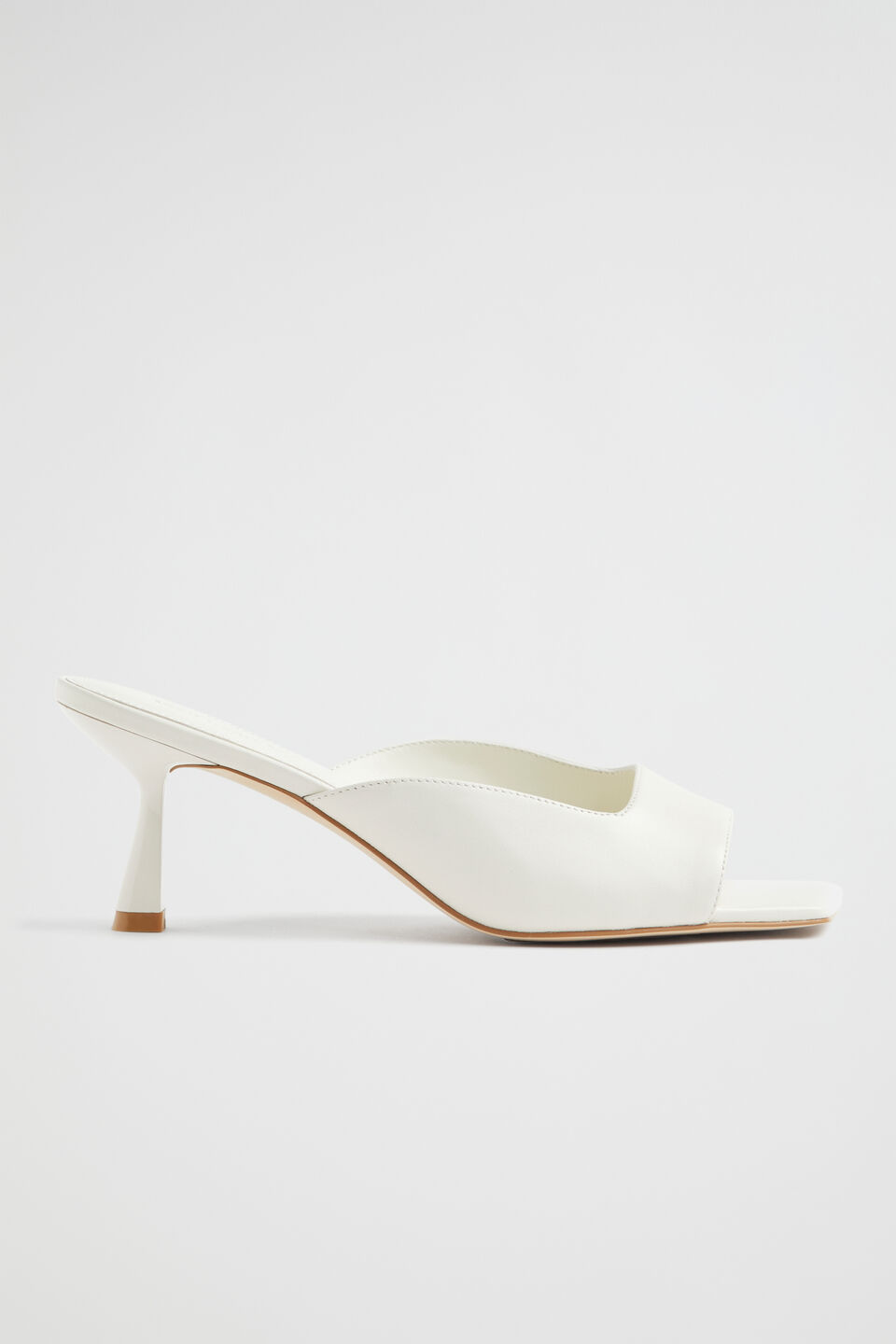 Kaya Peeptoe Mule  Bone