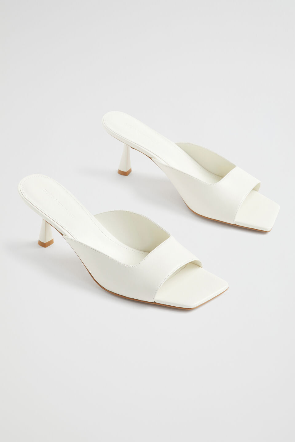Kaya Peeptoe Mule  Bone