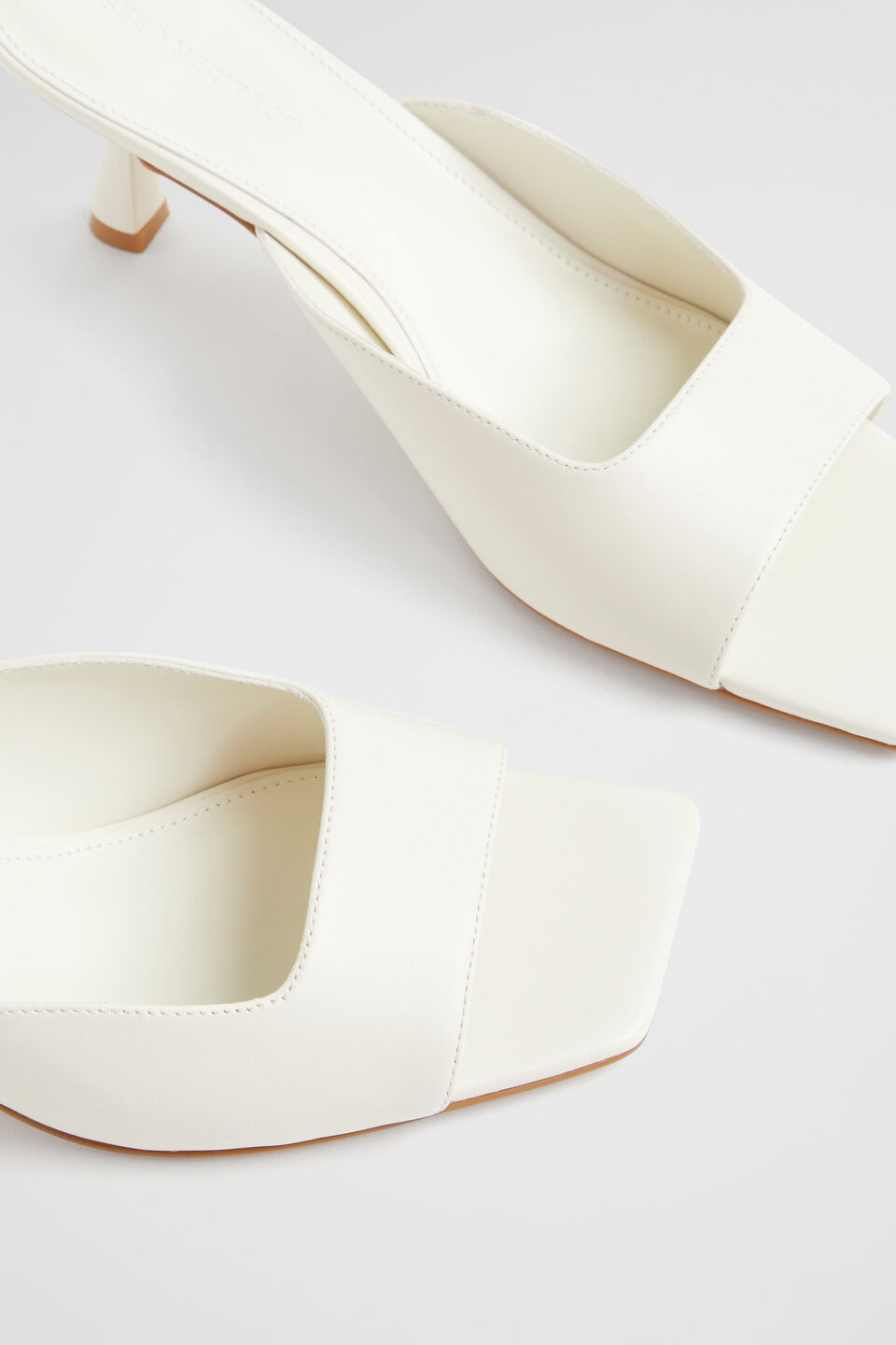 Kaya Peeptoe Mule  Bone