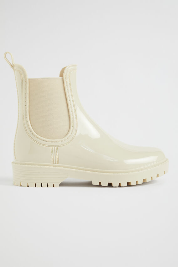 Gusset Shiny Gumboot  Stone  hi-res