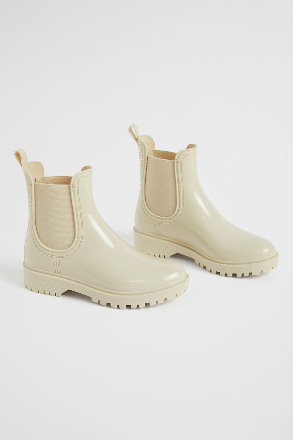 Gusset Shiny Gumboot  Stone