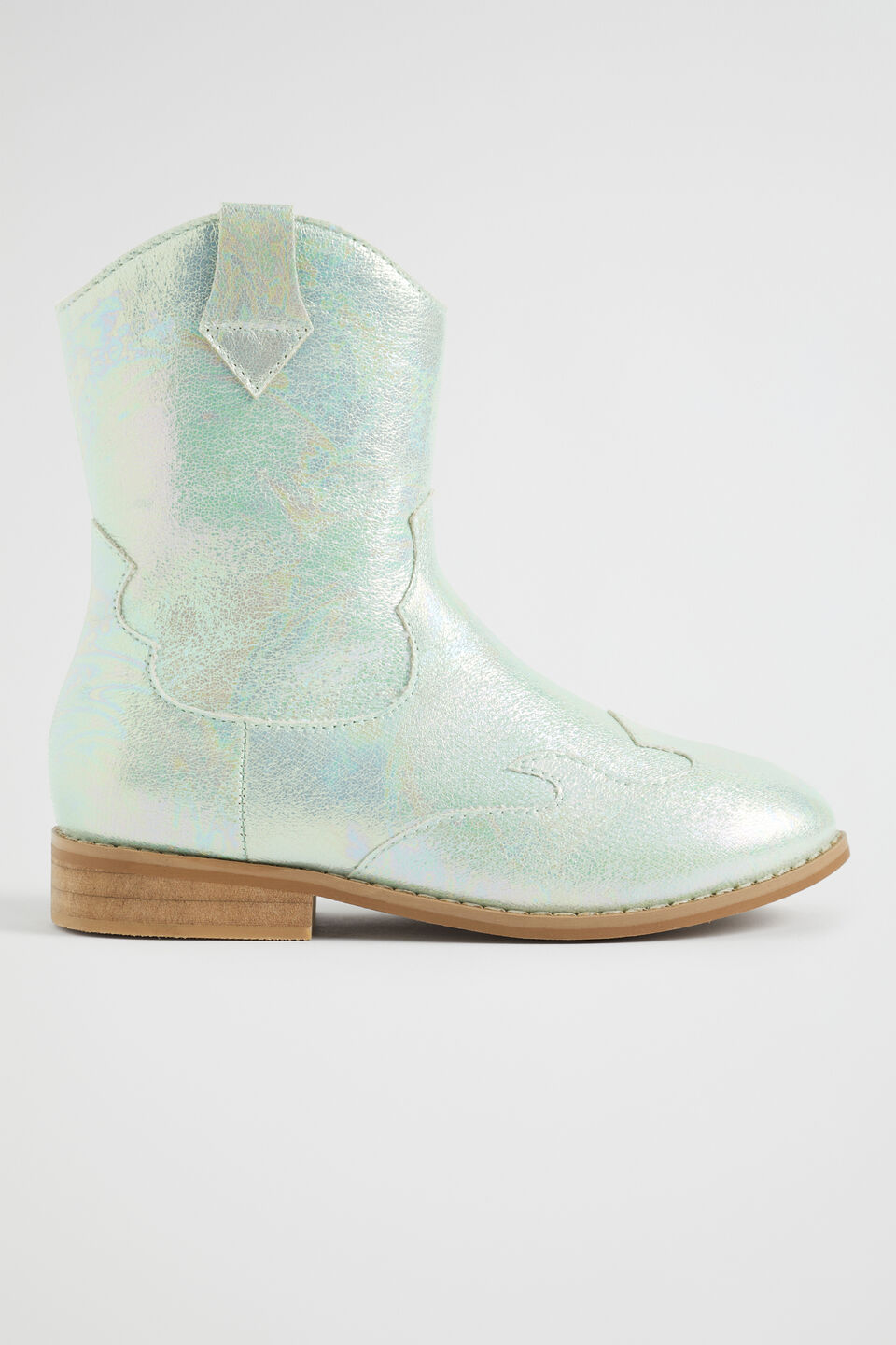 Metallic Cowboy Boot  Mint