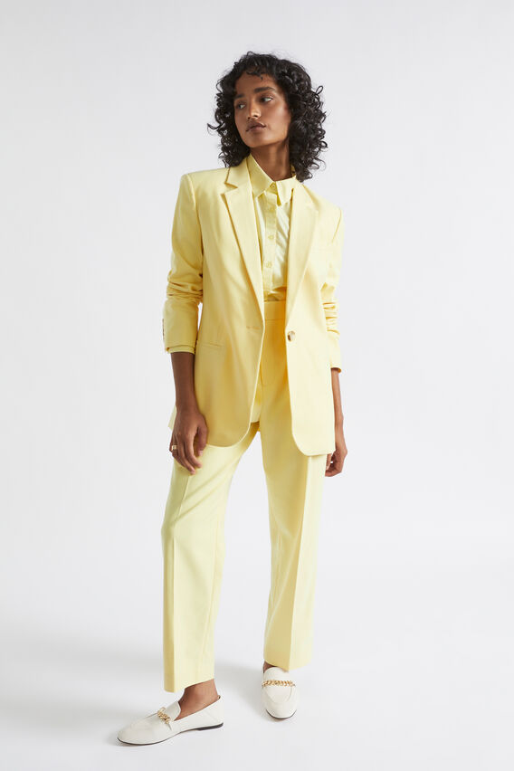 Pleat Front Trouser  Soft Butter  hi-res