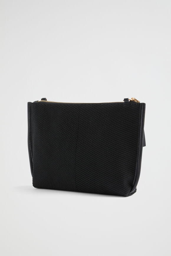 Knitted Crossbody Bag  Black  hi-res