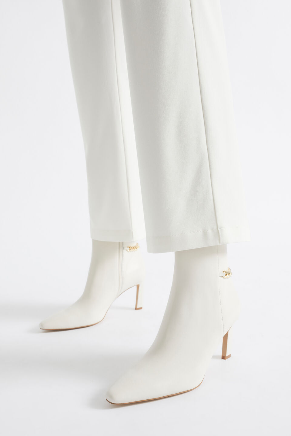 Charlotte Chain Boot  Bone