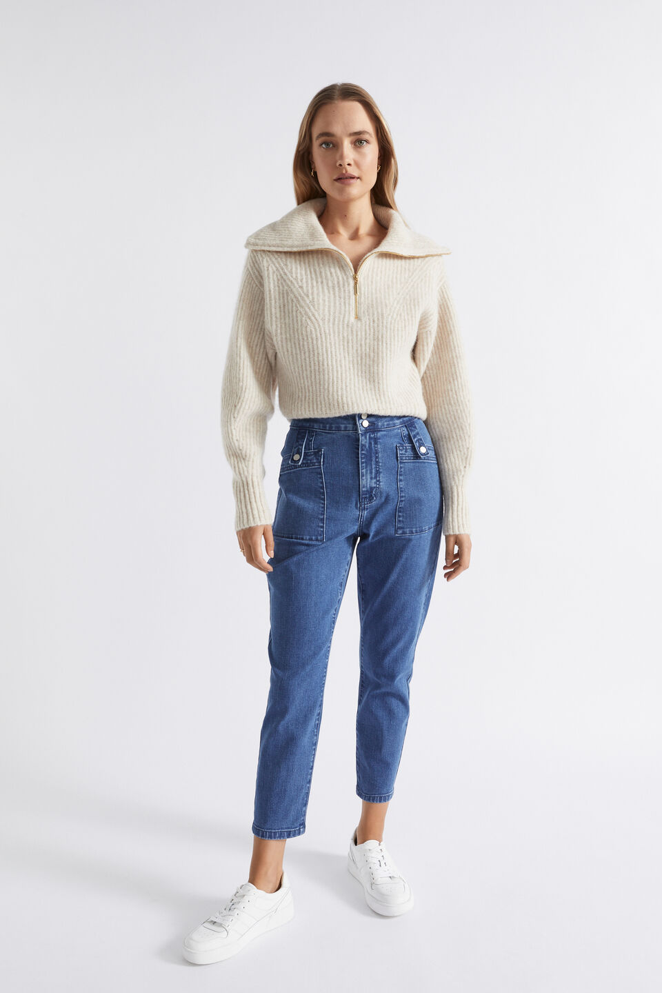 Tapered Leg Jean  Slate Blue Denim