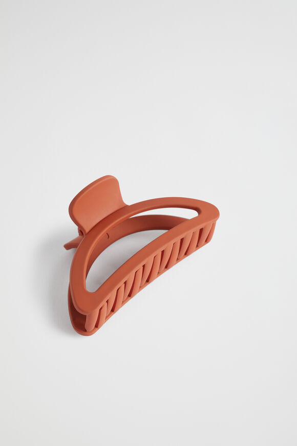 Crescent Hair Claw  Brick  hi-res
