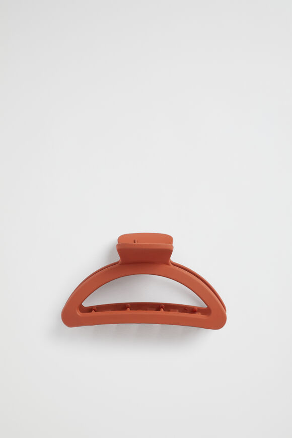 Crescent Hair Claw  Brick  hi-res